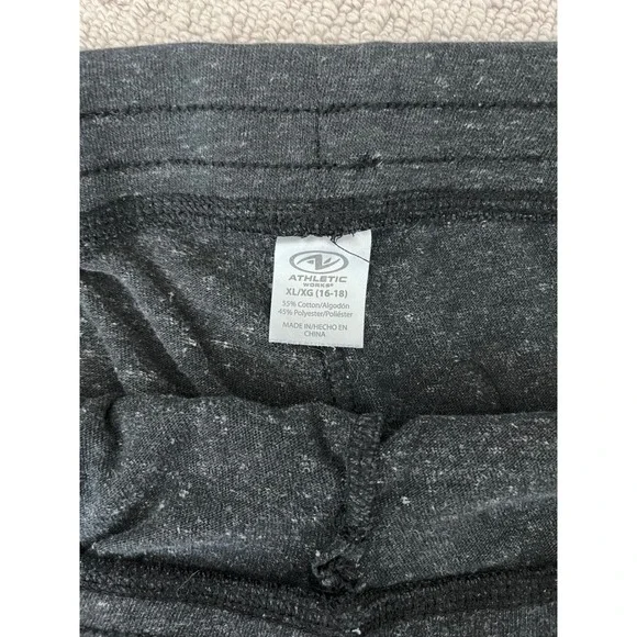 Athletic Works Lounge Shorts Comfy Knit Drawstring Pockets Heather Black XL - Picture 5 of 5